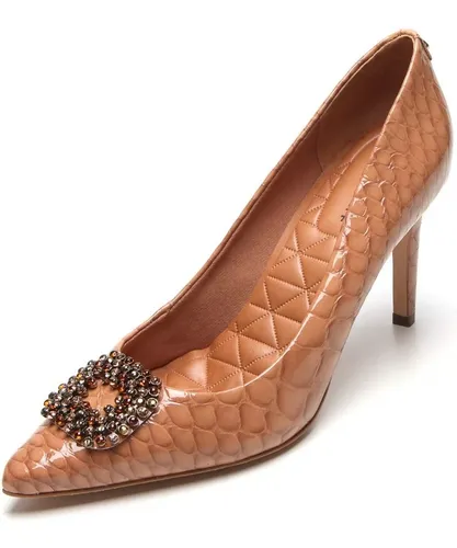 Scarpin com store pedraria jorge bischoff