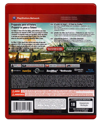 Fallout 3 Tres Game Of Year Ps3 Playstation 3 Juego Karzov