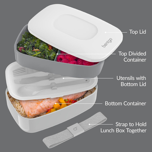 Bentgo Classic - Caja Bento Para Adultos, 3 Compartimentos,