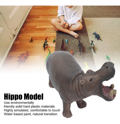 Juguete De Animal Modelo Hipopótamo, Plástico Sólido, De Sim