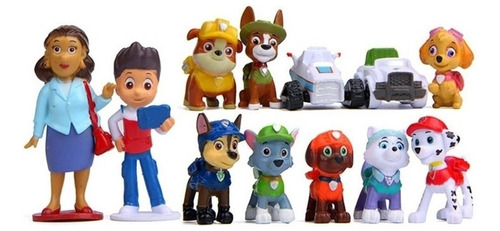 Juguetes Set 12 Figuras Paw Patrol 8 Cm Patrulla Canina