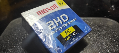 Imagen 1 de 4 de Diskette 1.44 Mb 2 Hd Maxell Pc Computadora Caja X 10 Sellad