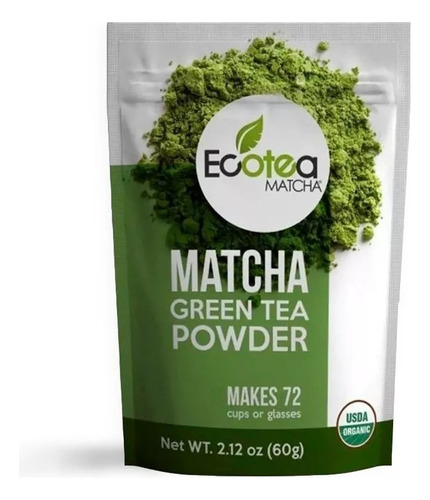 Ecotea Matcha Te Verde Japones Premium Usda 60g 72 Tazas
