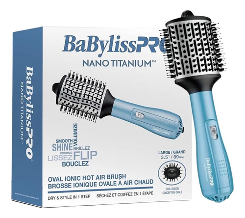 Cepillo secador de aire caliente Babyliss Pro, 89 mm,