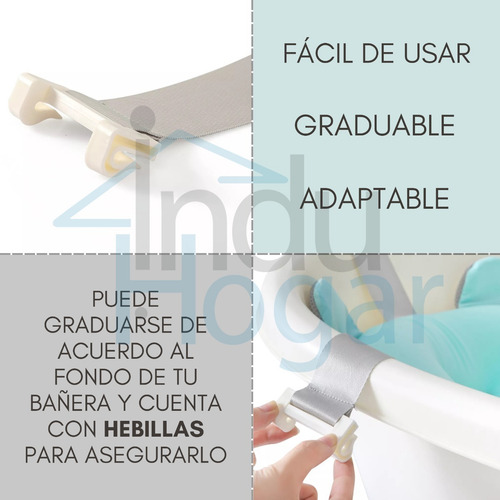 Imagen 5 de 7 de Cojin Malla Acolchada Para Tina Bañera De Bebe Ergonómica
