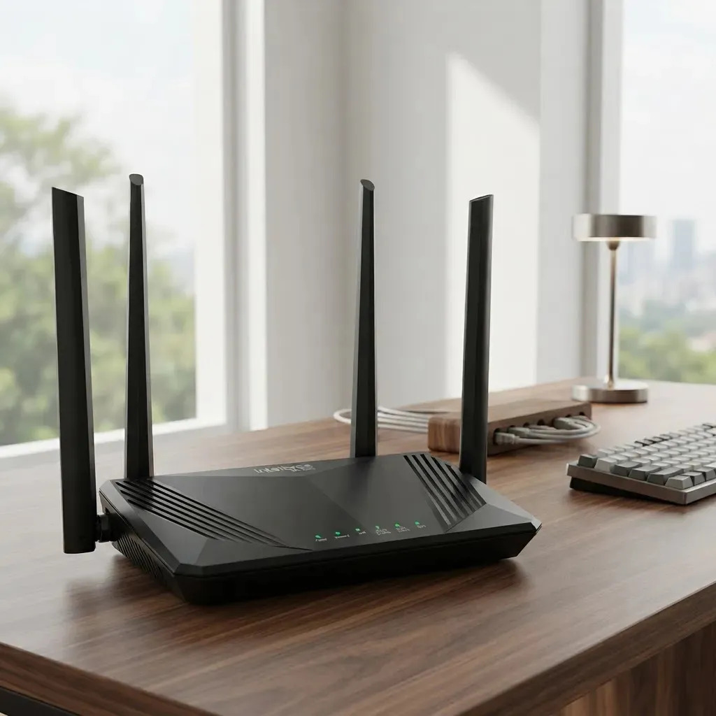 Roteador Wifi 6 Dual Band Mesh Gigabit 4 Antenas Intelbras W6-1500 Cor Preto