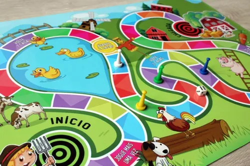 Jogo De Tabuleiro Fazendinha Em Lona Infantil