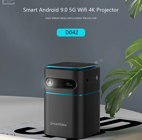 Mini Projetor 4k Smartldea Vt2 Dlp Wifi Netflix Android 9.0 Cor Preto