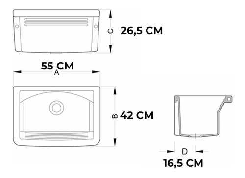Imagen 5 de 10 de Pileta Lavadero Fregadero Roca Capea 55 Cm Grande Ceramica