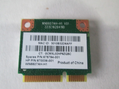 Tarjeta Wifi Original Hp 14 G101la Np 675794 001 Seminueva