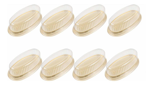 10 Caja Plastico Para Tarta Tapa Ovalada Presentacion Boda