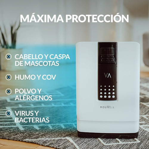 Purificador De Aire Mouvair Zen Filtro Hepa Color Blanco