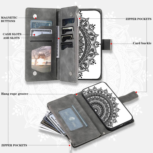 Funda De Piel Con Tapa Para Tarjetas Y Cartera .