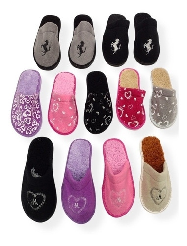 Pantuflas X Mayor Dama Hombre Surtido X 7 Pares Polar 