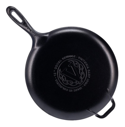 Imagen 2 de 5 de Plancha Para Pizza De Hierro Fundido Con Mango Cur Victoria®