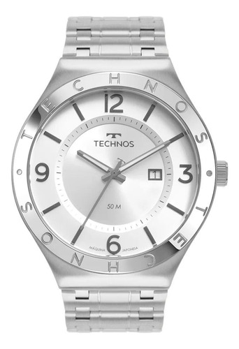 Relógio Masculino Technos Steel Prata 2117lbt/1k