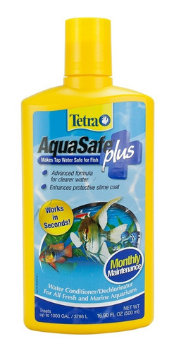Acondicionador Tetra Aquasafe Plus 500ml Acuarios 2 Pz