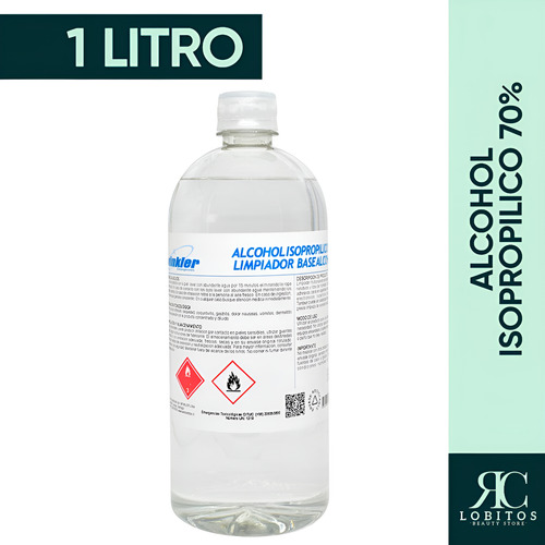 Alcohol Isopropílico Limpiador 70% 1 Litro Con Registo Isp