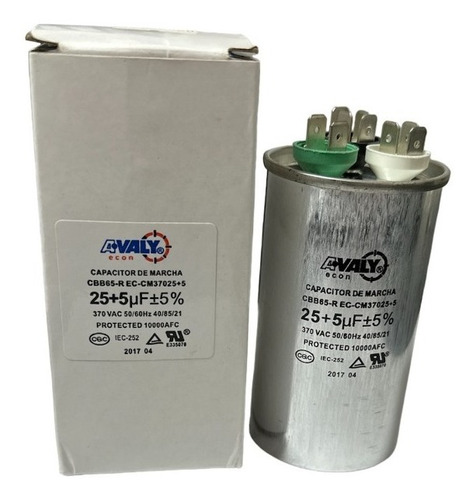 Capacitor De Marcha Redondo 25+5 Uf 370v Avaly
