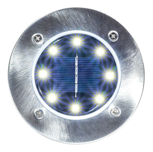 Estaca Solar Led Spot Marcador Piso Jardín Exterior X 8 Unid