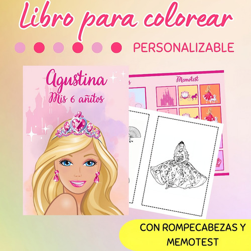 Libro Para Colorear Imprimible De Barbie Princesa