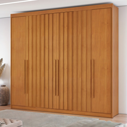Guarda Roupa 6 Portas Com 4 Portas Ripadas 8 Gavetas Ei