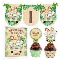 Comprar Kit Imprimible Selva Jungla Animalitos Decoración Candy Bar