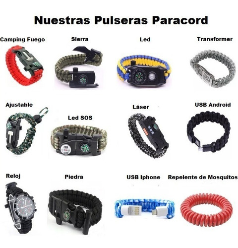 Pulsera Paracord Transformer De Camping Envio Gratis Xto