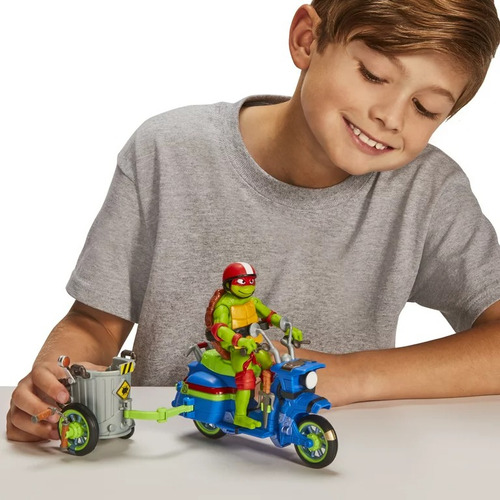 Tortugas Ninja Mutantes Figura Rafael Con Moto Mayhem