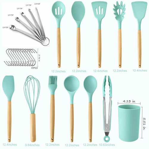 Juego Utensilio Cocina 27 Repuesto Silicona Espatula