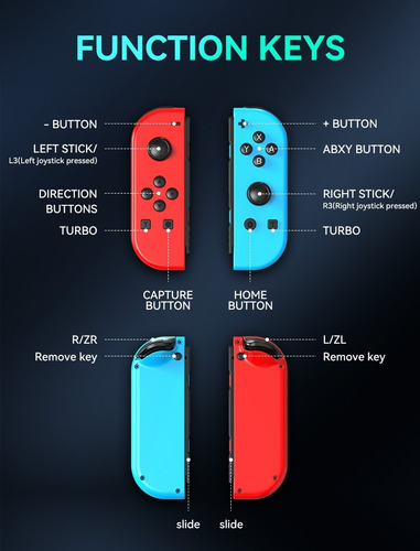 Joy-con Inalámbrico Con Luces Compatible Con Nintendo Switch