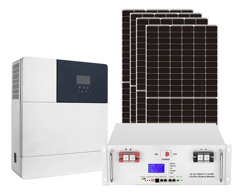 Kit Solar Bateria Litio 100a-48v, Inversor 5kw Mppt, Oferta!