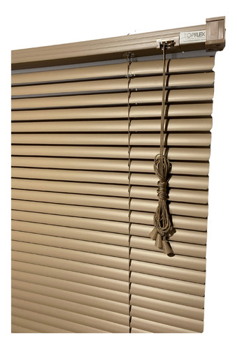 Persiana Horizontal Pvc Block 25mm Café 140 (l) X 160 (a) Cm Lâminas Flexíveis Com Alta Cobertura