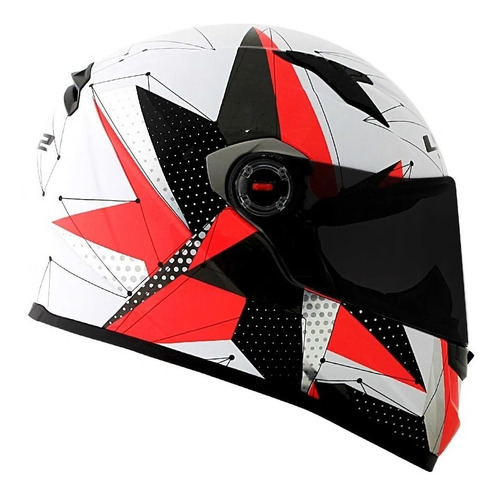 Capacete Fechado Ls2 Classic Ff358 Brilliant Branco / Rosa Tamanho Do Capacete 54/xs Cor Branco