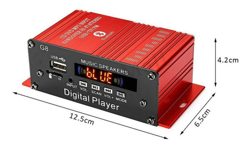 G8 200w Bluetooth Áudio 2 Canais Amplificador Hi-fi