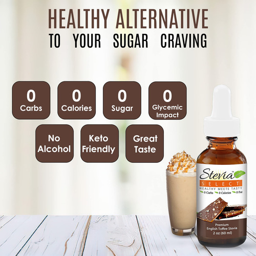 Stevia Select Gotas Butterscotch, Toffee Y Vainilla Keto