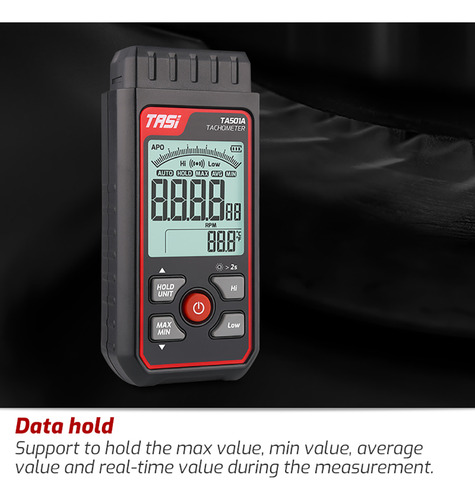 Medidor De Velocidad Digital Lcd Sin Contacto Rpm Tasi Laser