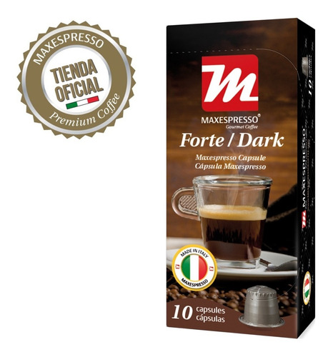 Cápsulas De Café Maxespresso Forte Dark - Intensidad 10 -10u