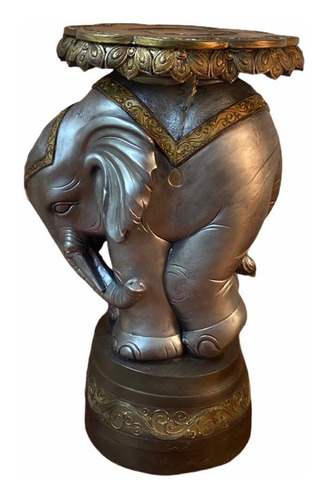 Elefante Pedestal Silver 67 Cm