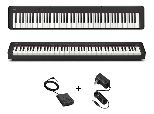 Imagen 9 de 10 de Piano Digital Casio Cdp-s160bk Portatil 88 Teclas Sensitivas