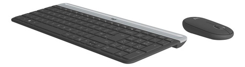 Kit Teclado Y Mouse Inalambrico Logitech Mk470 Grafito Negro