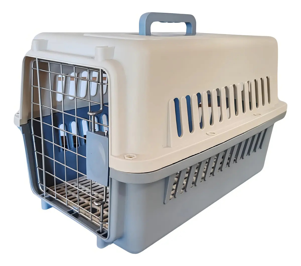 Transportadora Plástica Azul Xiird Para Perros Y Gatos Pequeños