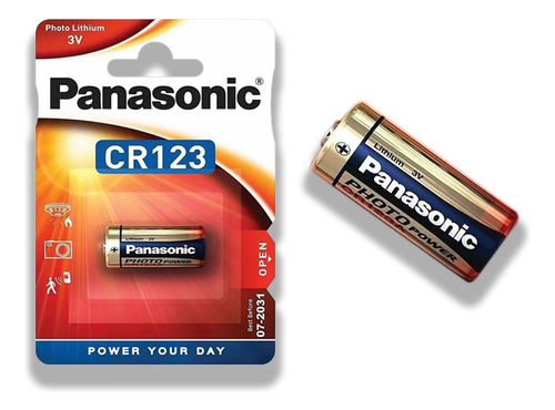 04 baterías Panasonic Cr123, 4 baterías