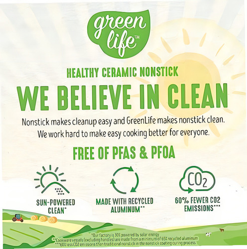 Greenlife Juego De 16 Ollas De Cocina Antiadherentes De Color Bígaro