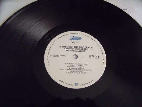 Lp Michael Jackson Remember The Time Black (Usado)