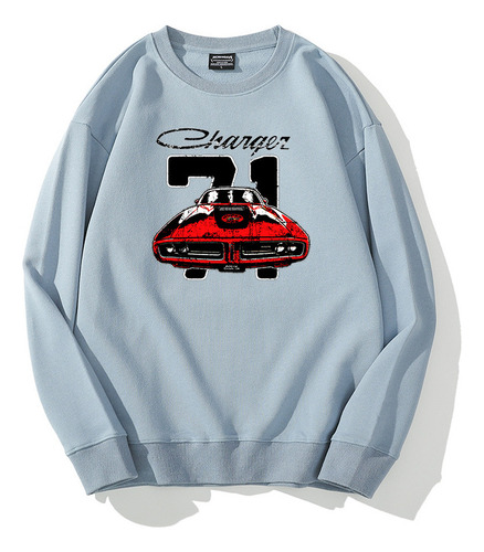 Ch Sudadera Cuello Redondo Algodón Grueso Manga Larga Hombre