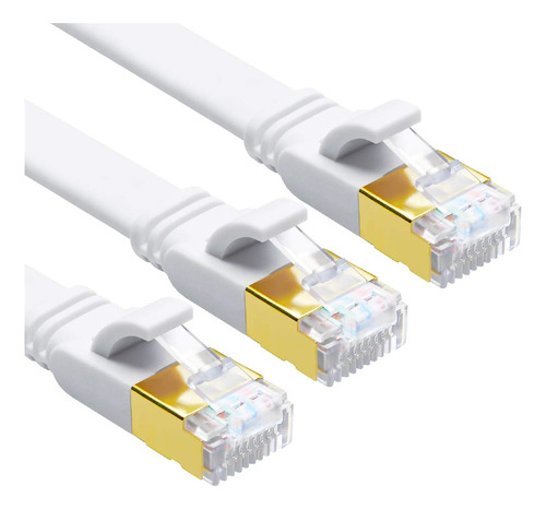 Cable Ethernet Cat 8, Cable Plano Cat8 De 1.5 Pies, Cable De