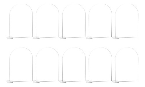 Letrero De Mesa En Blanco Con Forma De Arco Transparente, 10