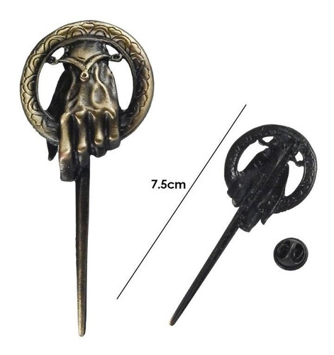 Game Of Thrones Dije Pin Broche Mano Del Rey Envio Gratis!