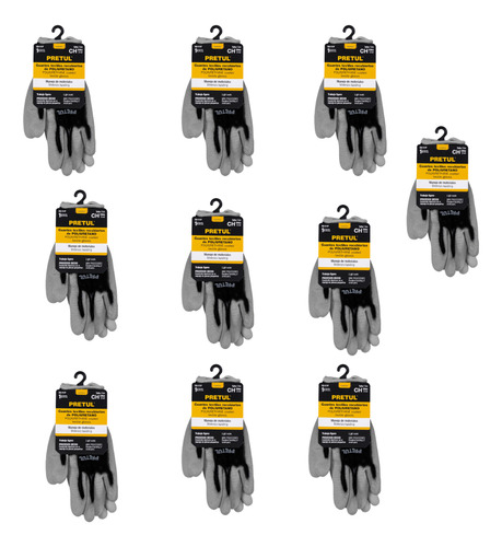 Guantes Textiles Recub De Poliuretano, Tall Ch, Marca Pretul